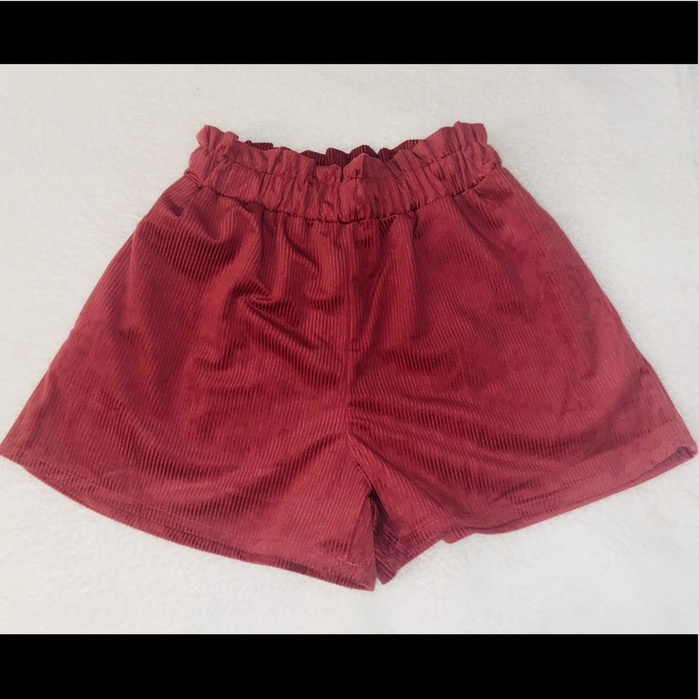 Paperbag Waist Corduroy Shorts
